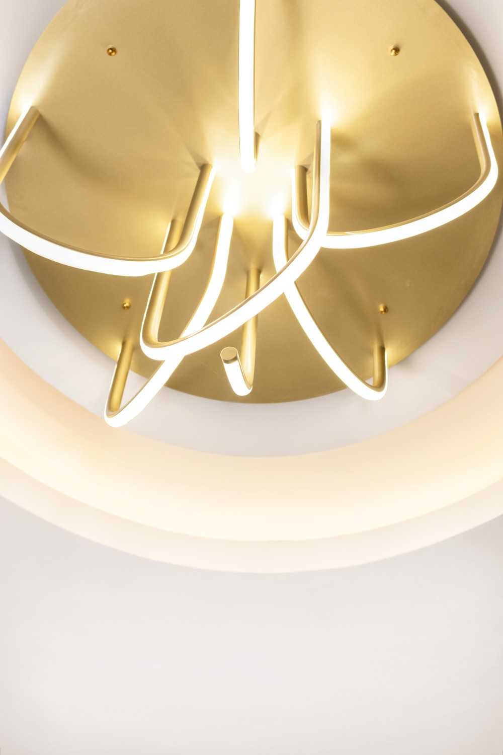 Minimalist Office with Ceiling Light and Lighting