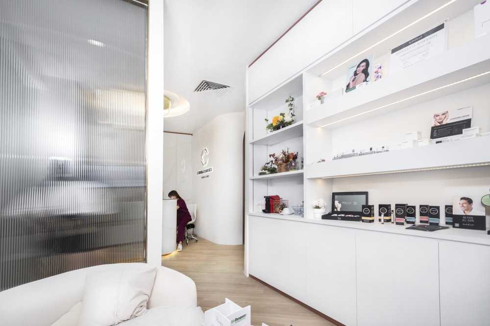 Minimalist Office with Bookshelf and Storage Cabinets
