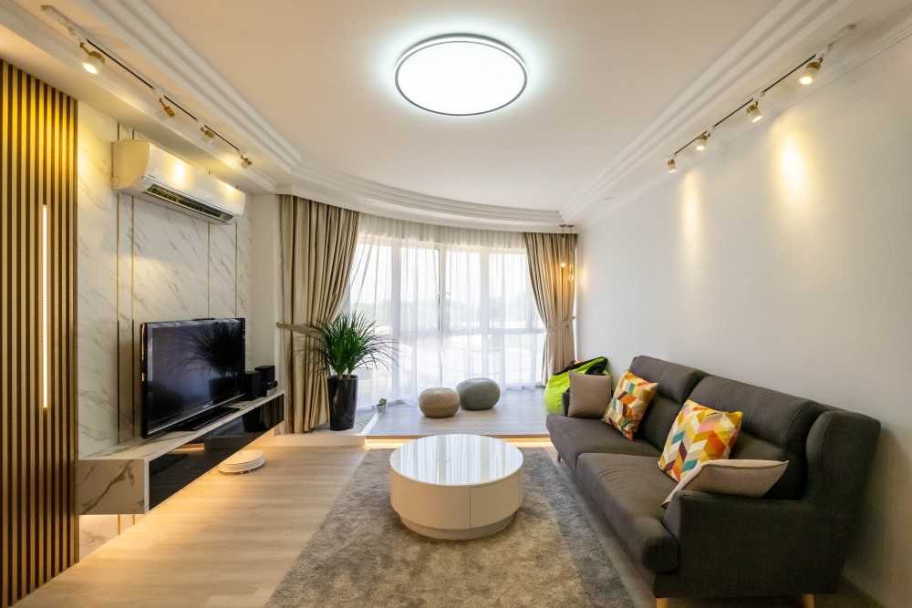 Contemporary Living Room with Sofa and Coffee Table