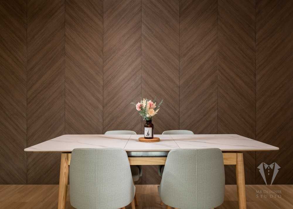 Scandinavian Dining Room with Cove Lighting and Drop Ceiling