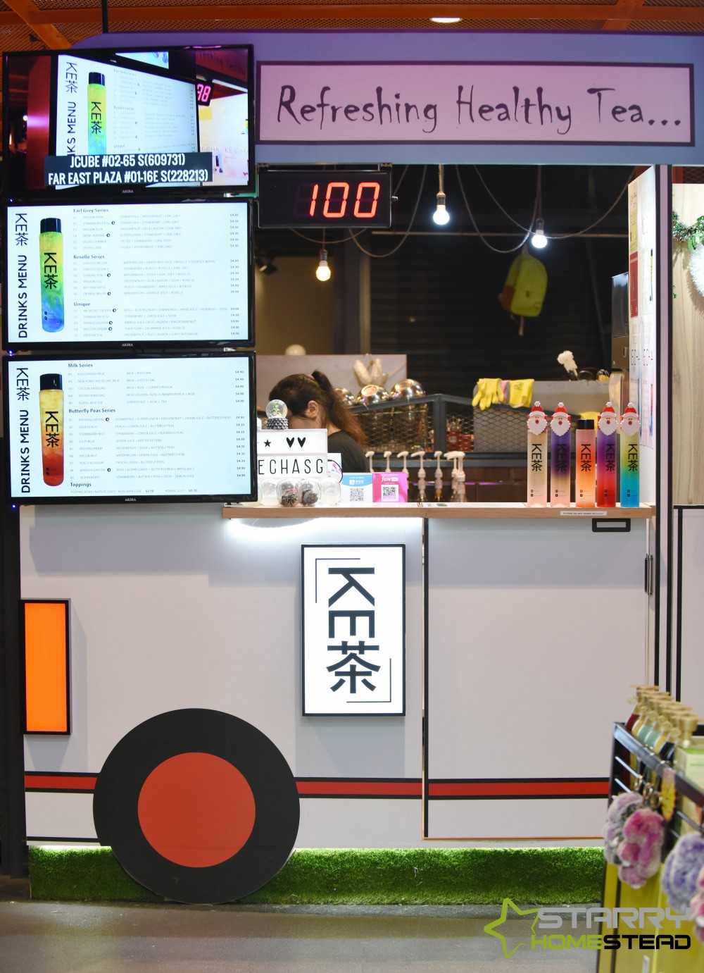 Scandinavian Shopfront with Bar Counter and TV