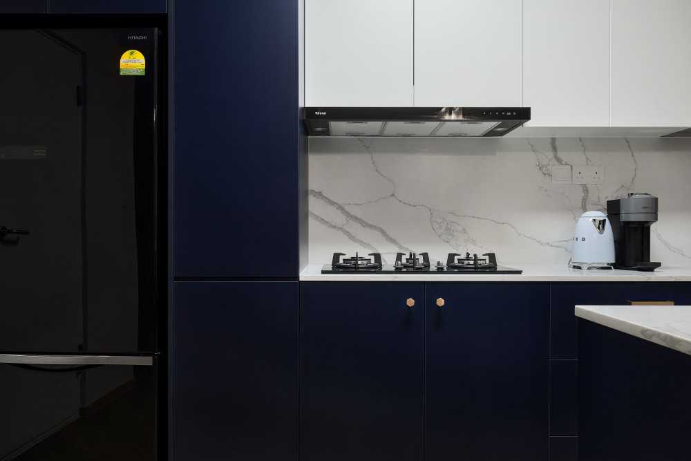 Contemporary Kitchen with Cupboard and Open Kitchen