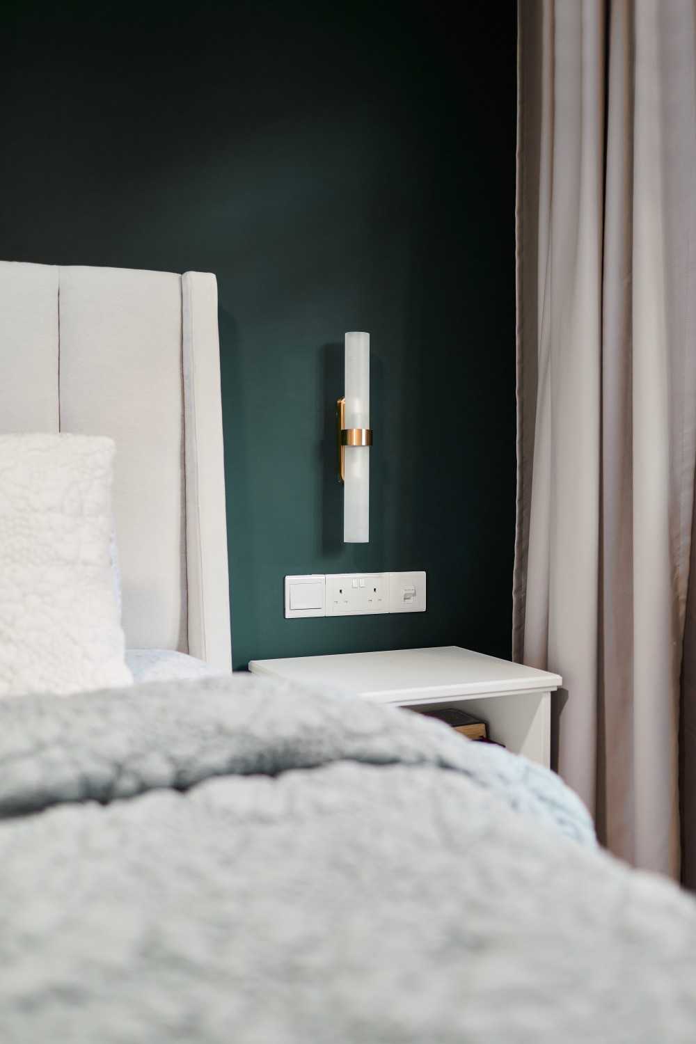 Contemporary Bedroom with Bedside Table and Sideboard
