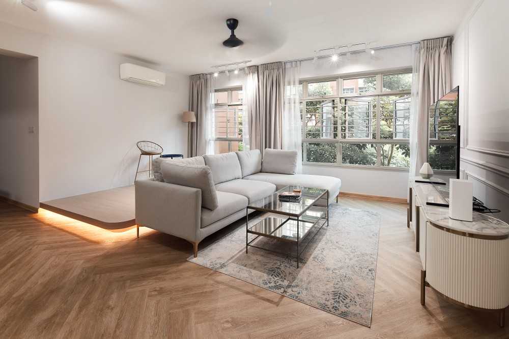 Contemporary Living Room with Sofa and Coffee Table