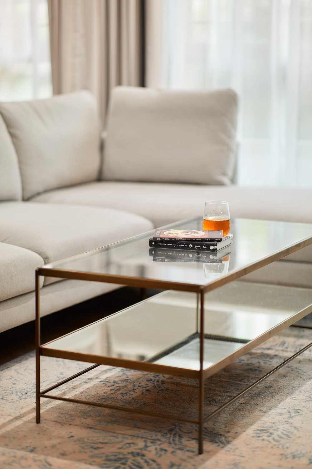Contemporary Living Room with Carpet and Sofa