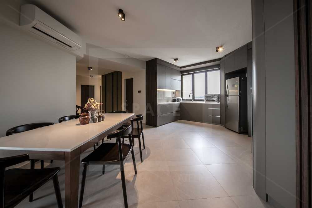 Contemporary Kitchen with Kitchen Window and Open Kitchen