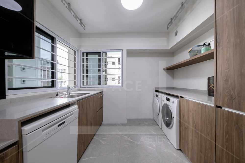 Scandinavian Kitchen with Kitchen Window and Kitchen Accessories