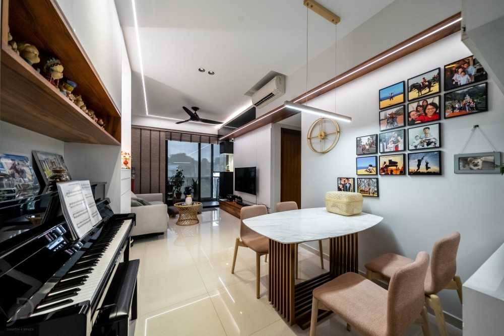Modern Living Room with TV Console and Feature Wall