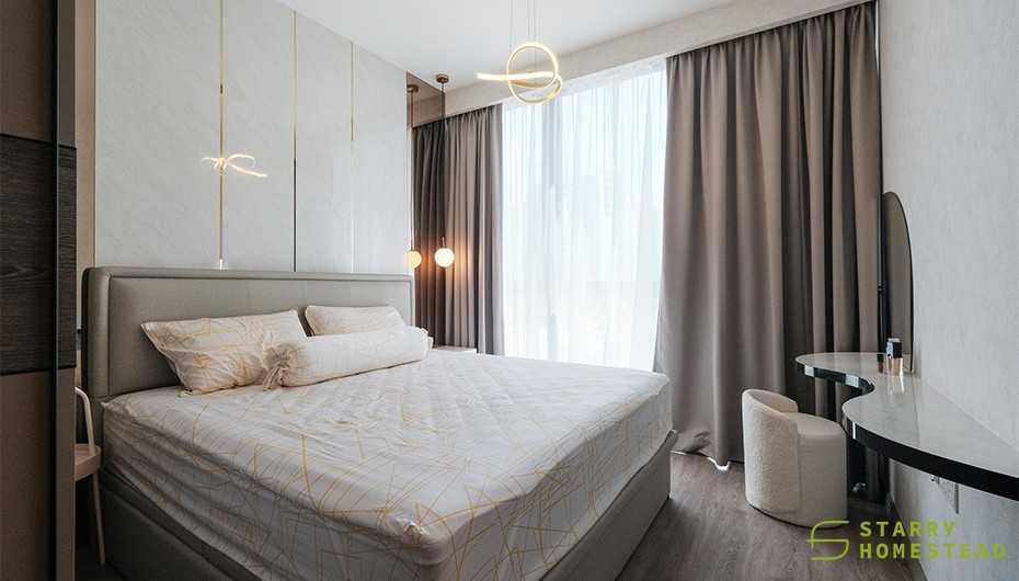Modern Bedroom with Bedroom Dresser and Lighting
