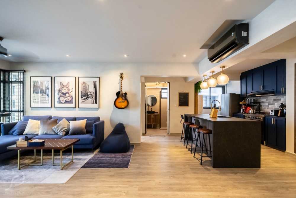 Modern Kitchen with Countertop and Vinyl Flooring