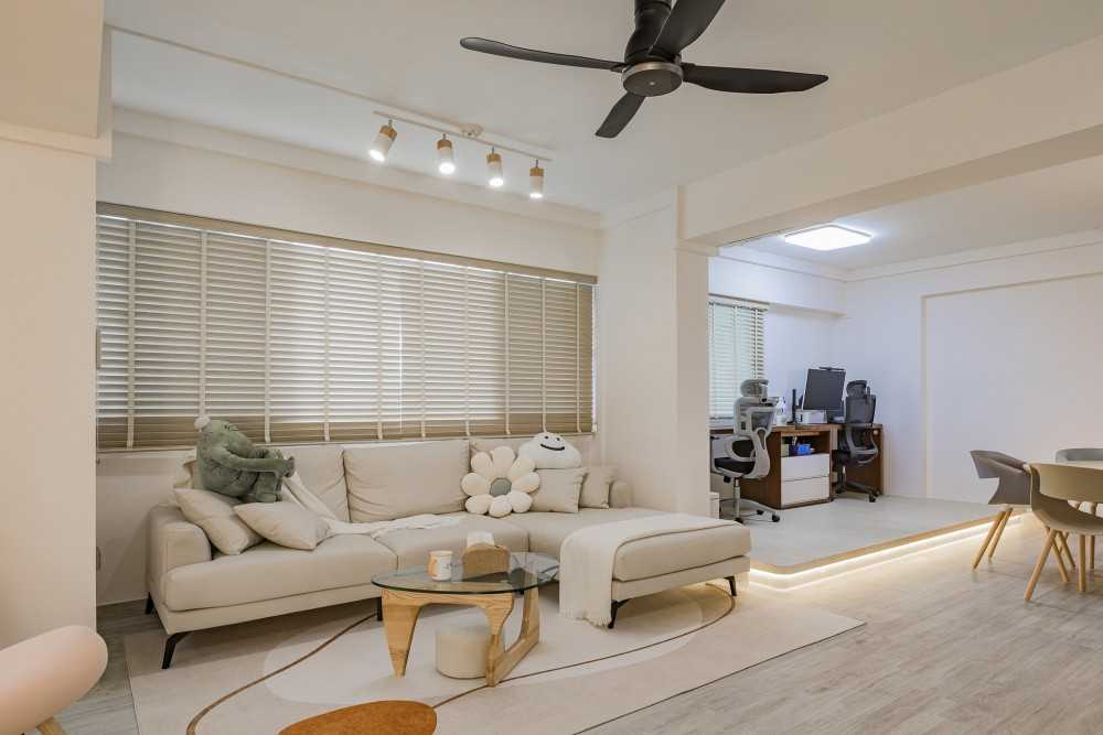 Scandinavian Living Room with Sofa and Coffee Table