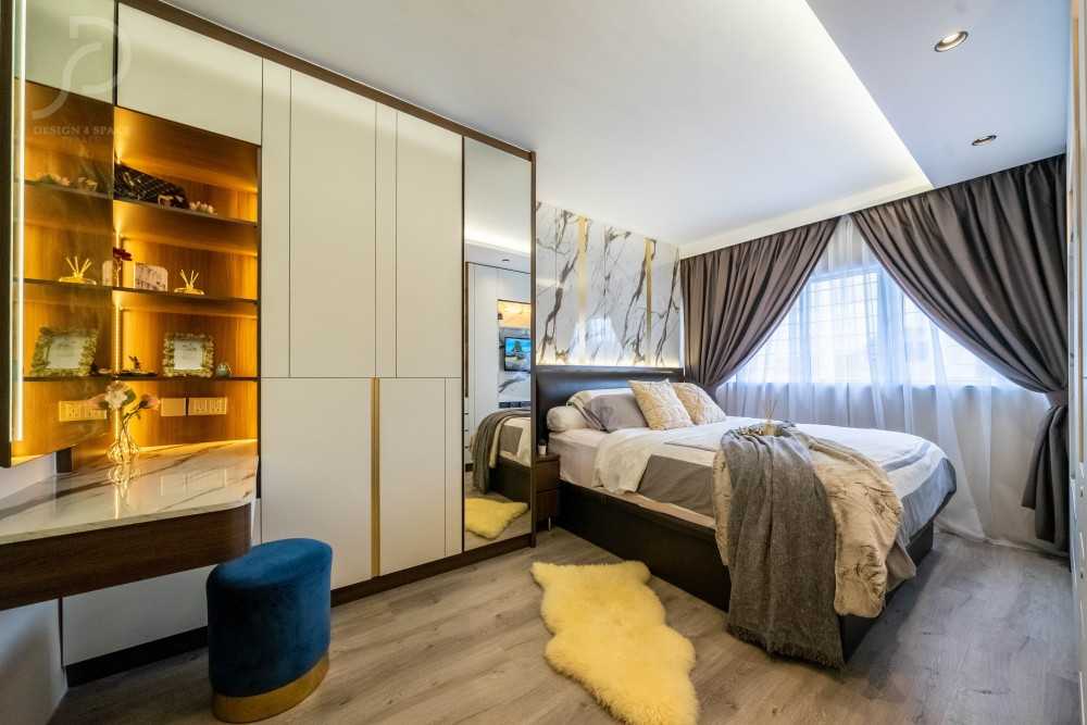 Modern Bedroom with Cove Lighting and Wardrobe