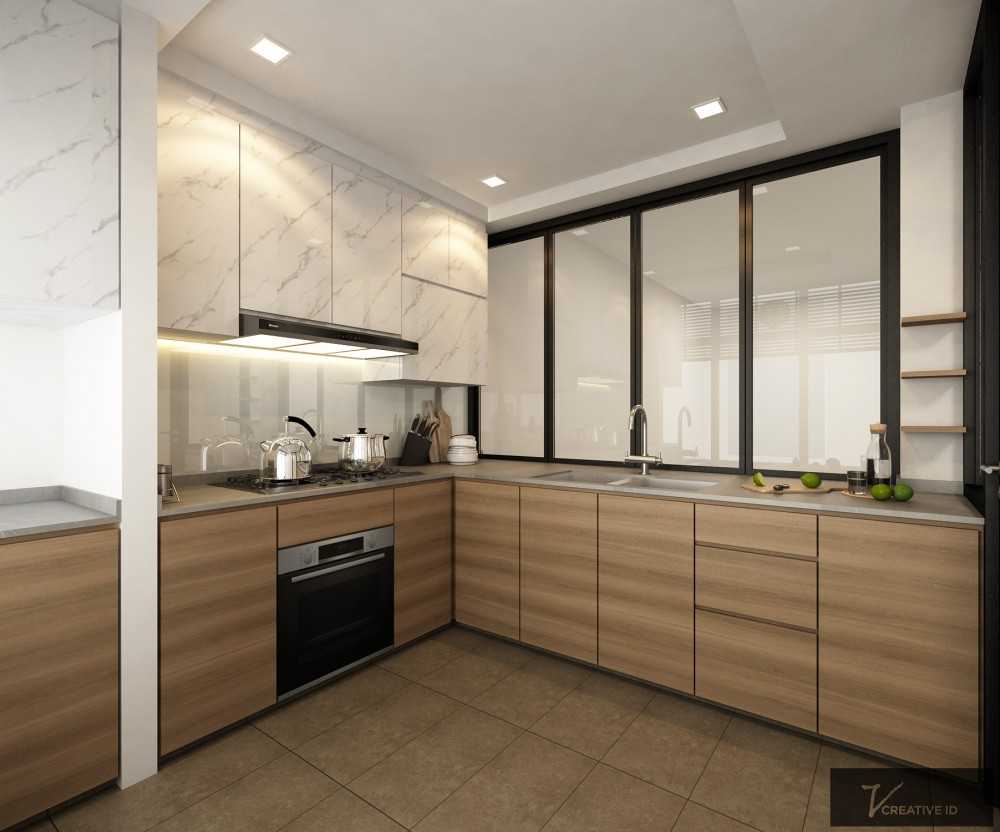 Modern Kitchen with Countertop and Granite Floor
