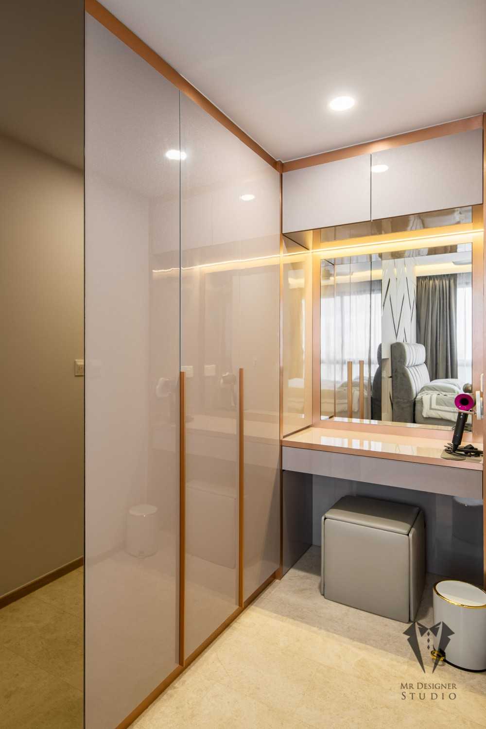 Modern Bedroom with Cove Lighting and Drop Ceiling