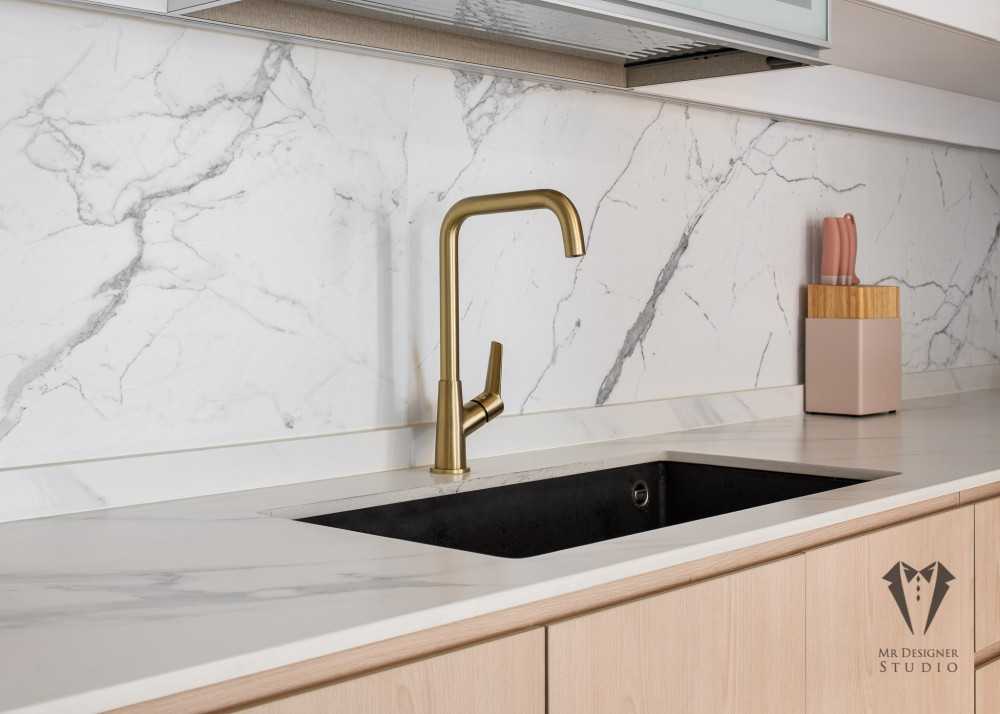 Modern Kitchen with Countertop and Kitchen Cabinets
