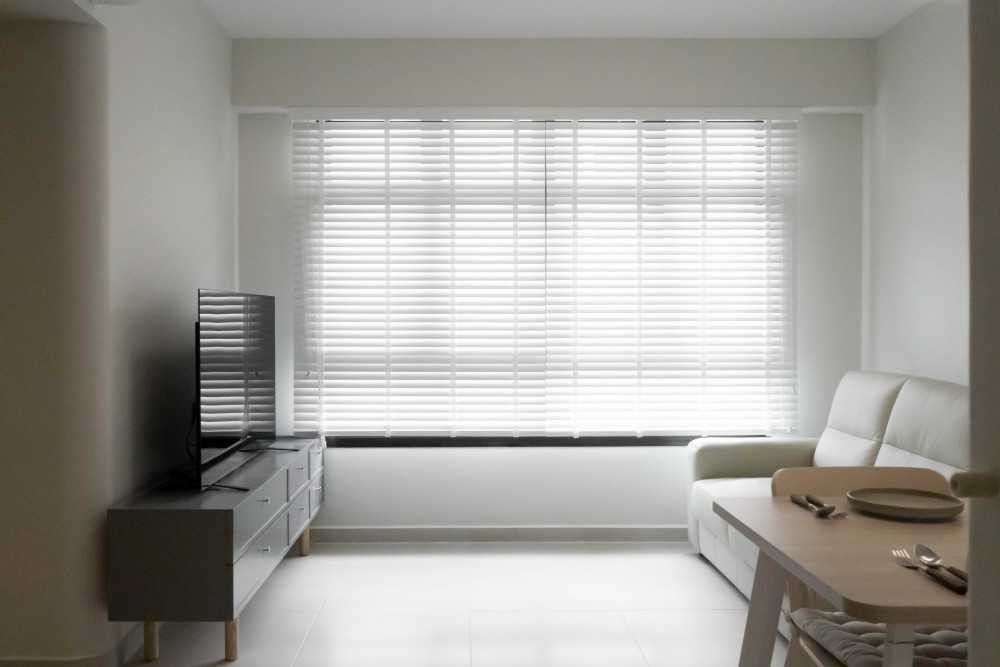 Scandinavian Living Room with TV Console and Sofa