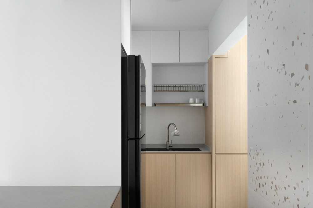 Scandinavian Kitchen with Kitchen Island and Cupboard