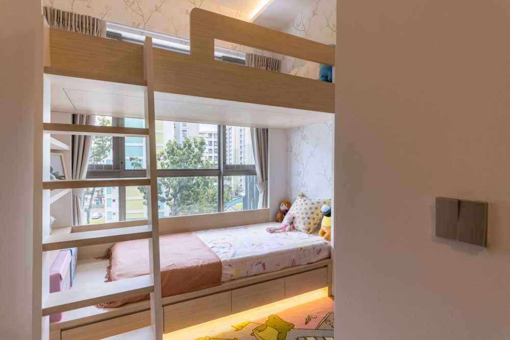 Contemporary Bedroom with Drawer Units and Bed