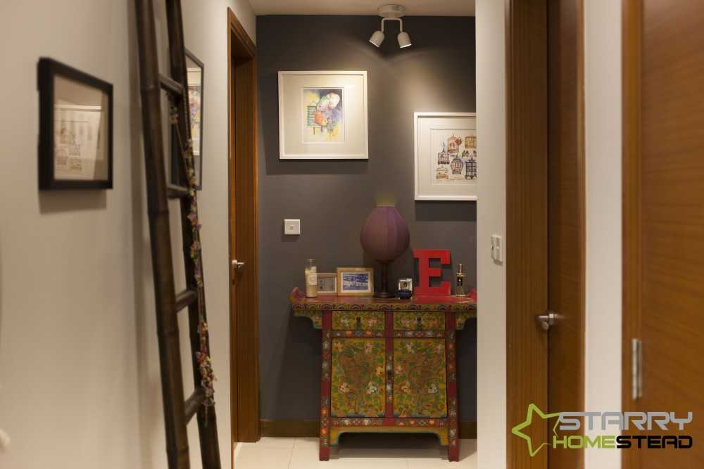 Scandinavian Hallway with Artwork and Console Table