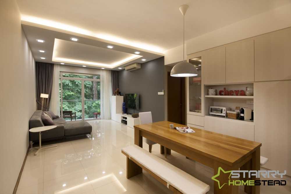 Scandinavian Living Room with TV Console and Sofa