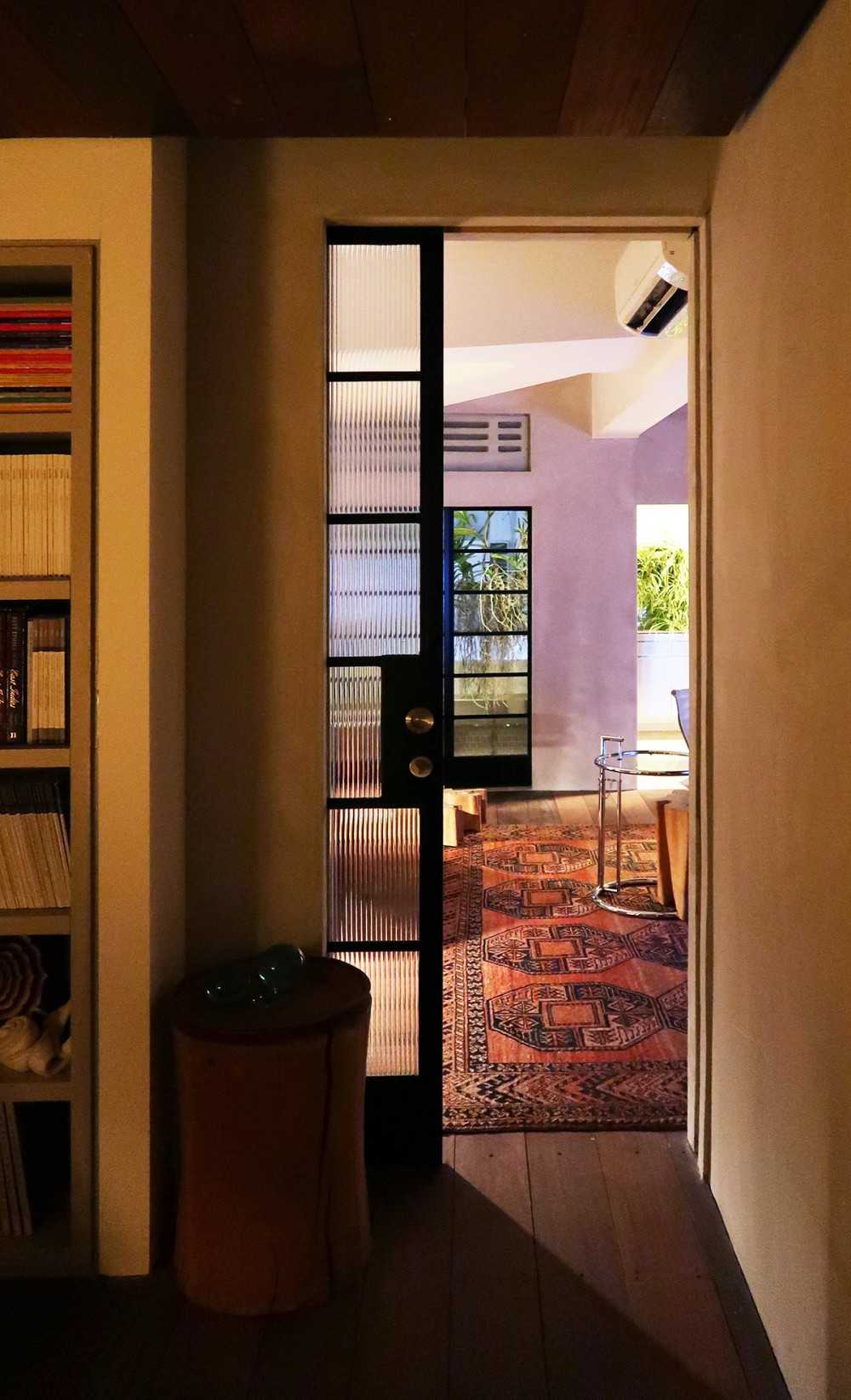 Modern Living Room with Wood Flooring and Carpet