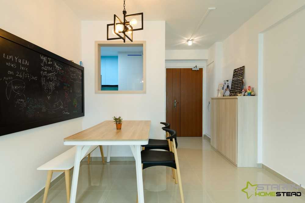 Scandinavian Dining Room with Dining Table and Dining Chairs