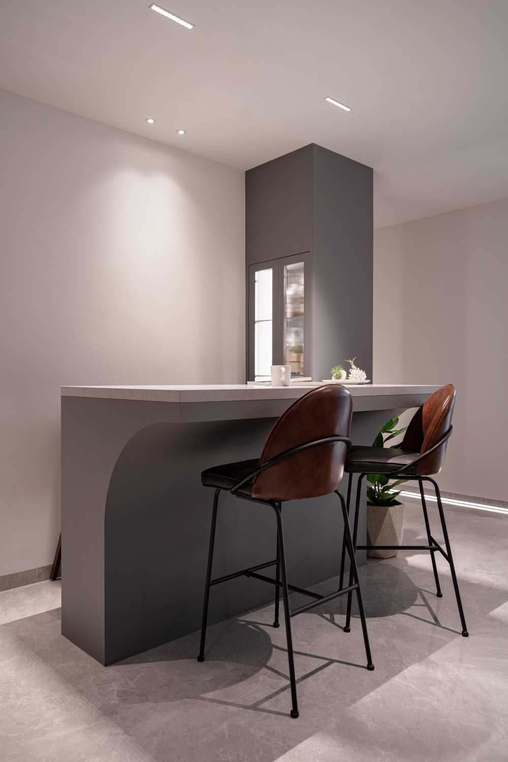 Modern Home Bar with Countertop and Bar Counter