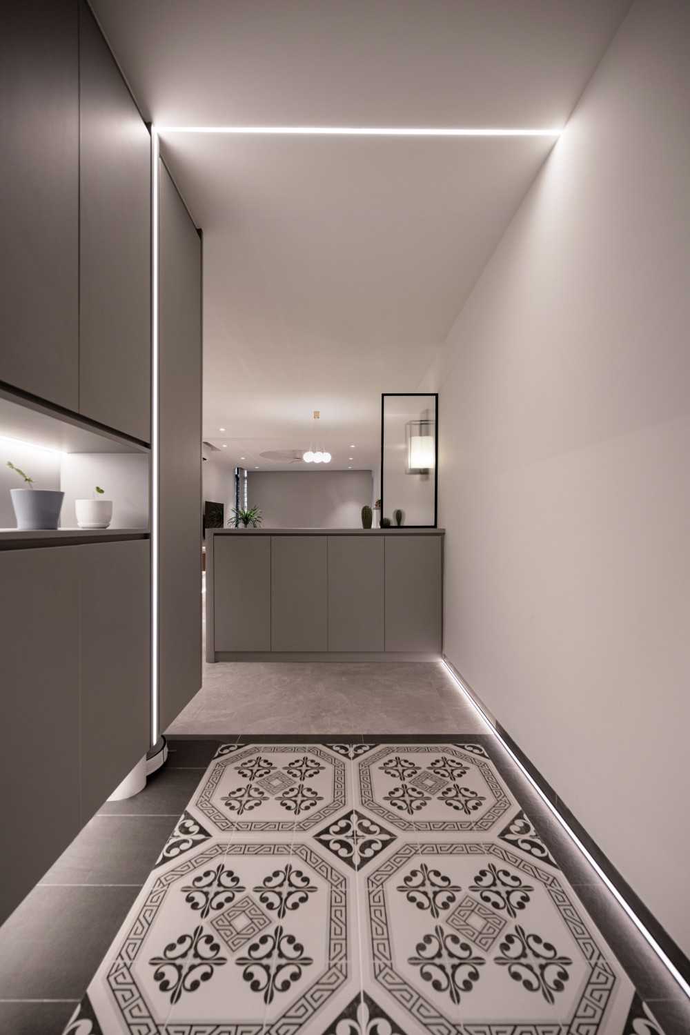 Modern Entryway with Small Storage and Shoe Cabinets