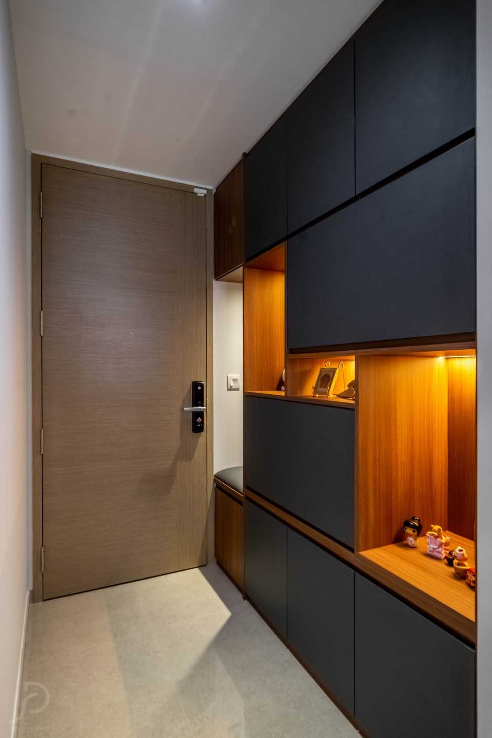 Modern Foyer with Artwork and Console Table