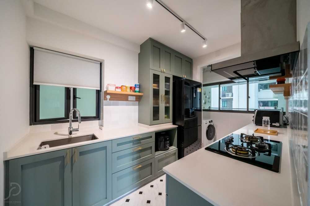 Transitional Kitchen with Vinyl Flooring and Wood Flooring
