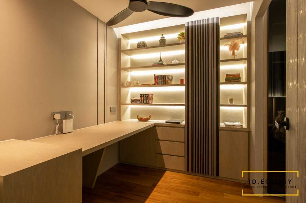 Contemporary Study with Bookshelf and Desk