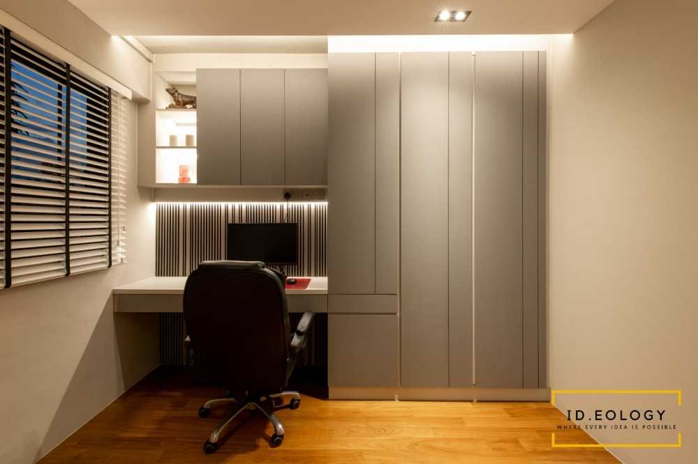 Contemporary Study with Bookshelf and Desk
