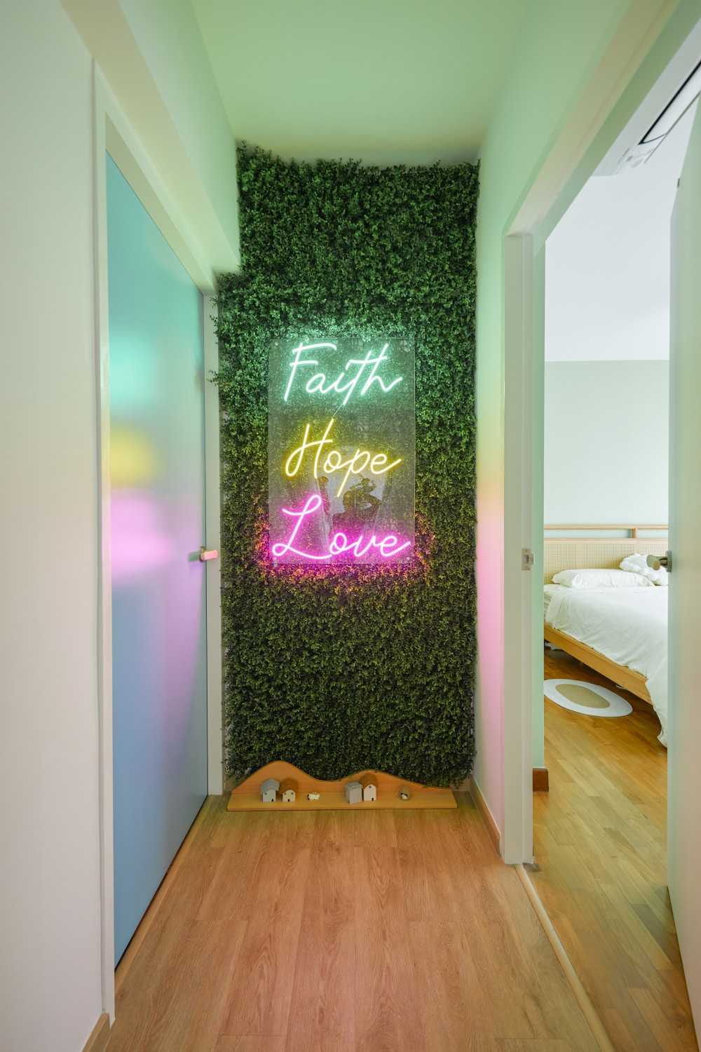 Eclectic Bedroom with Queen Bed and Bed