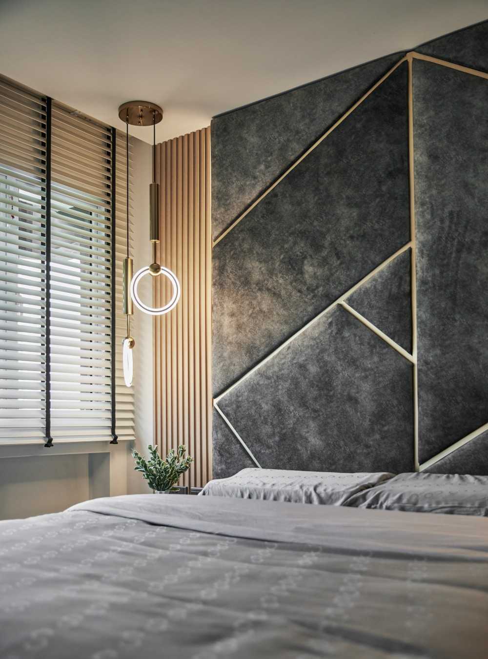 Contemporary Bedroom with Bedside Table and Sideboard