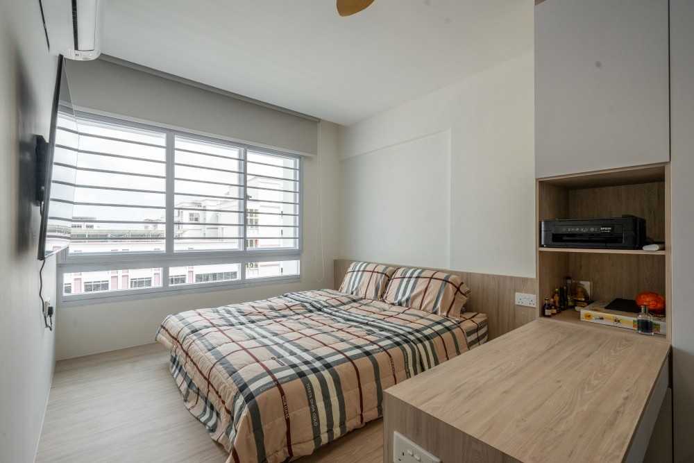 Modern Bedroom with Built-in Bed and Queen Bed
