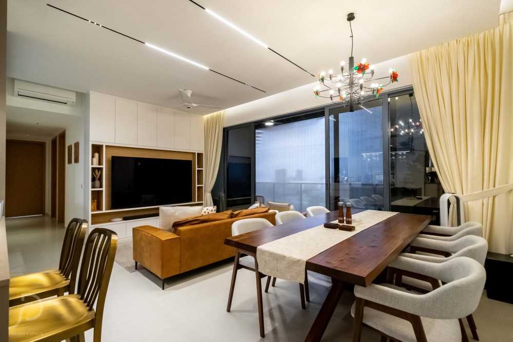 Modern Living Room with Sofa and Side Table