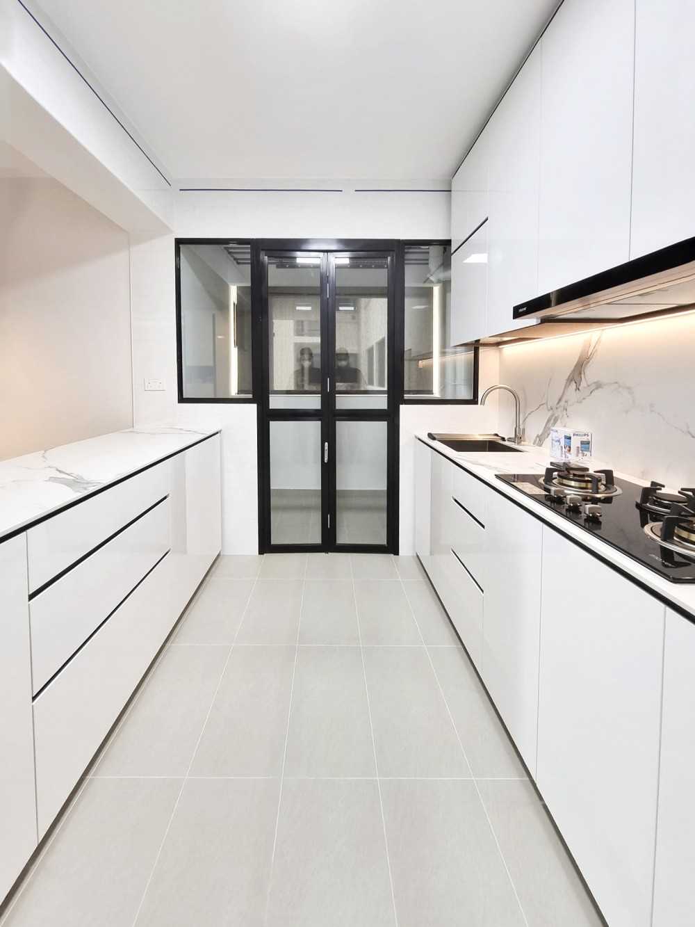 Scandinavian Kitchen with Kitchen Window and Kitchen Accessories