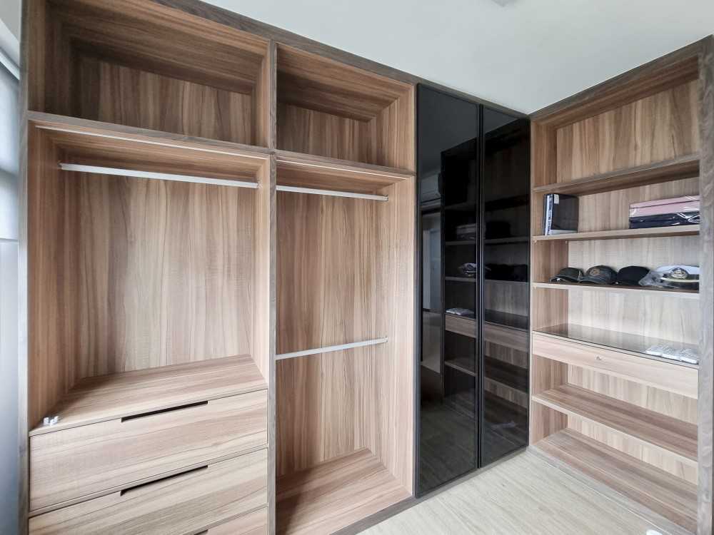 Scandinavian Bedroom with Mirror and Wardrobe