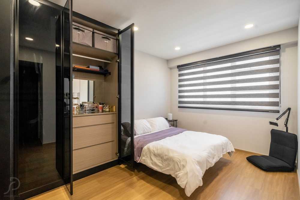 Contemporary Bedroom with Wardrobe and Built-in Bed