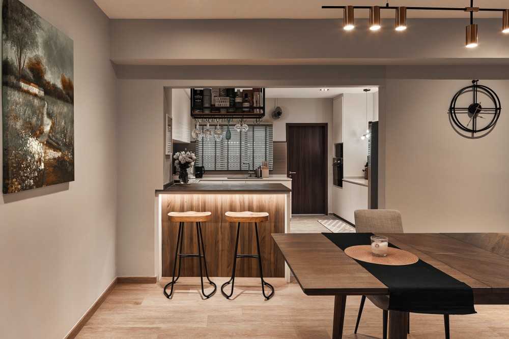 Modern Dining Room with Dining Table and Dining Chairs