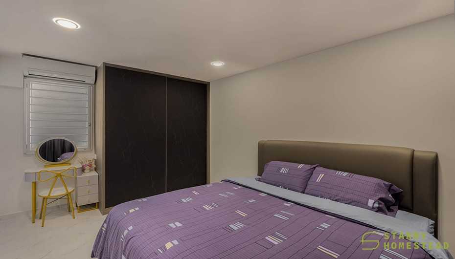 Modern Bedroom with Cove Lighting and Ceiling Light