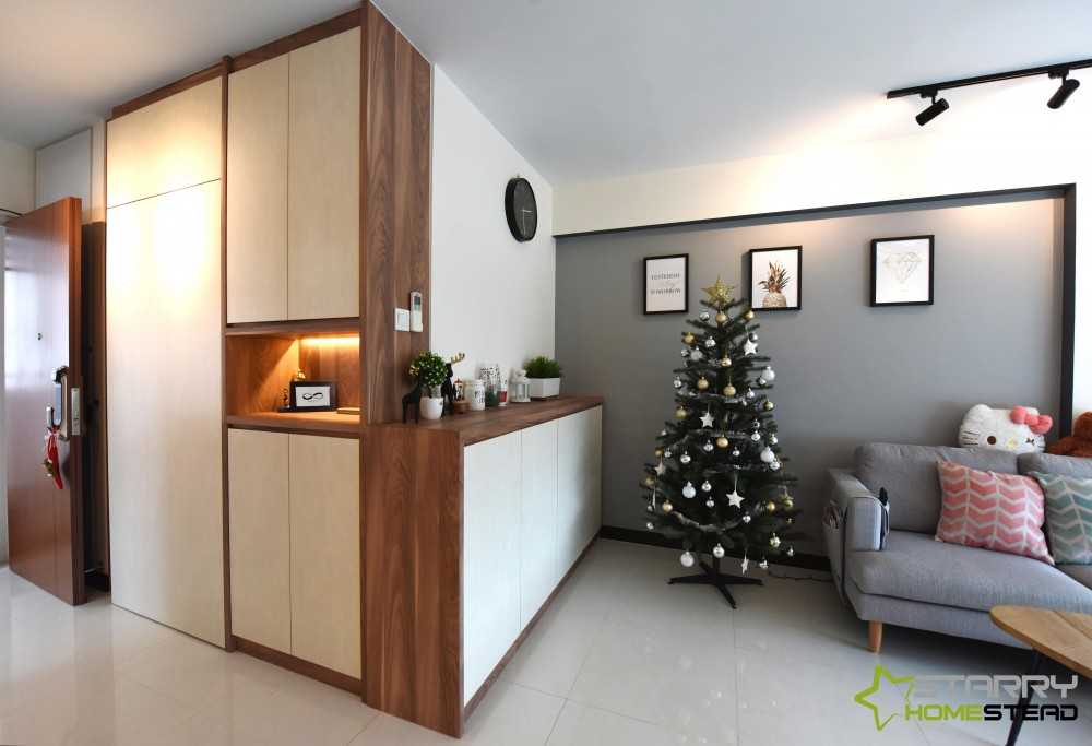 Scandinavian Kitchen with Storage Cabinets and Shoe Cabinets