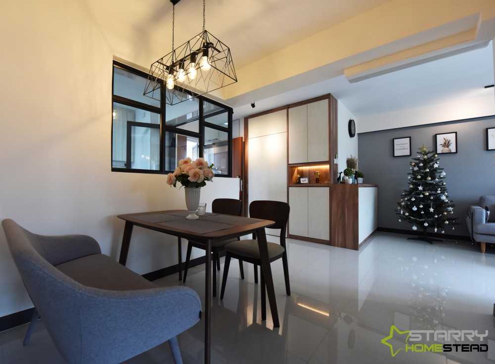 Scandinavian Dining Room with Dining Table and Dining Chairs