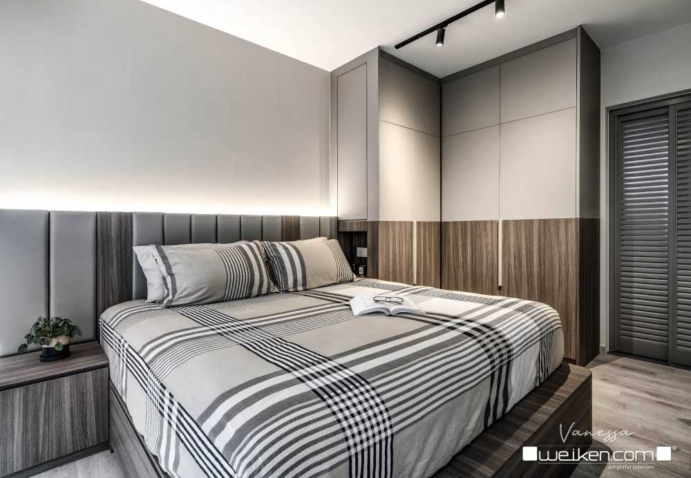 Contemporary Bedroom with Wardrobe and Built-in Bed