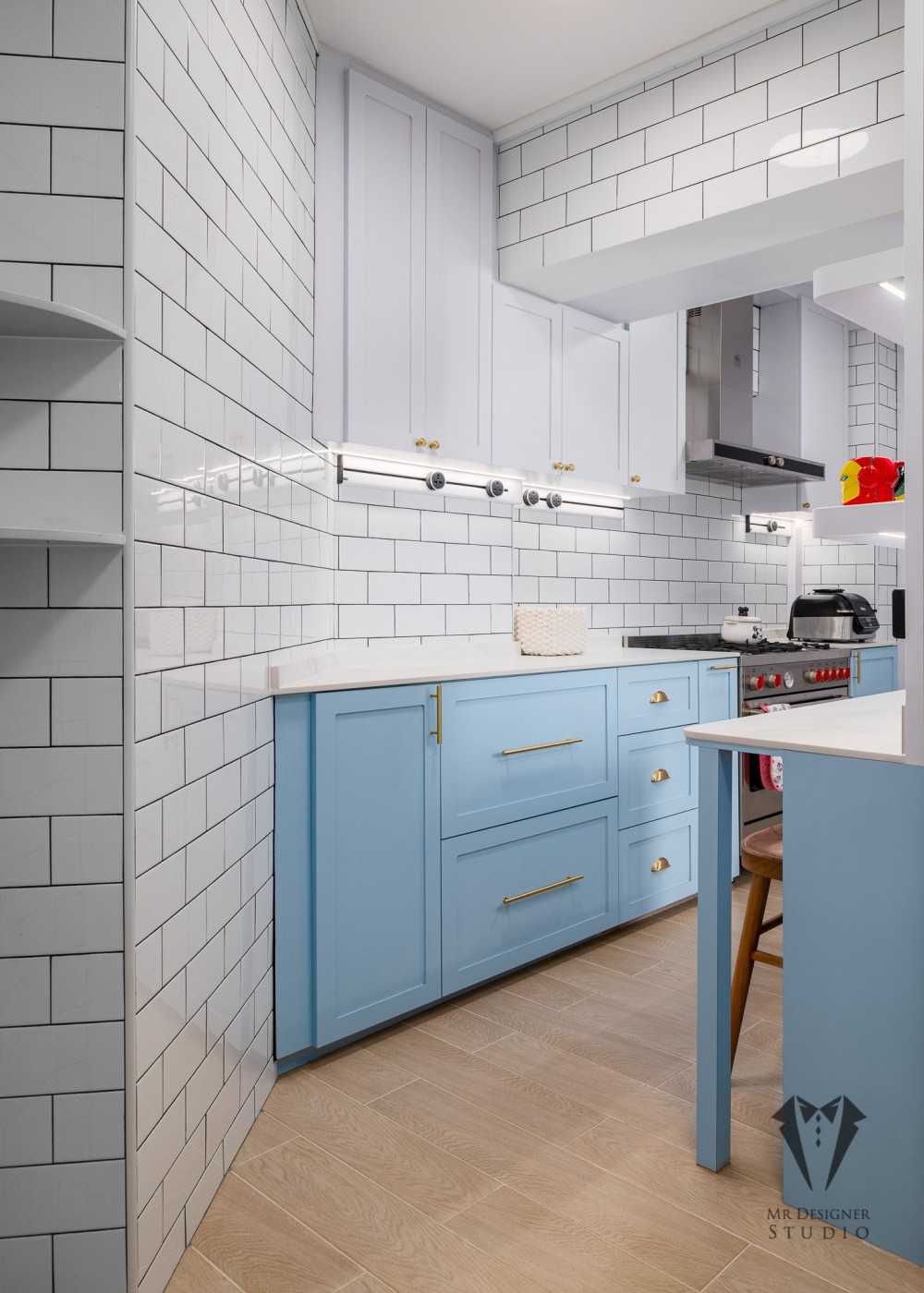 Eclectic Kitchen with Kitchen Island and Kitchen Accessories
