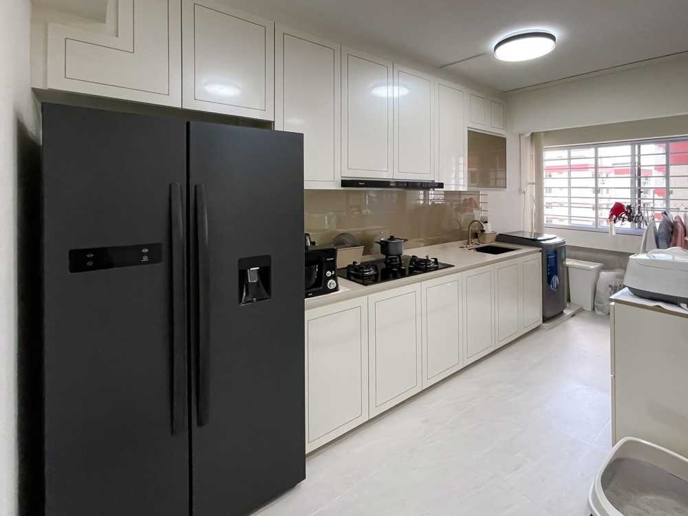 Scandinavian Kitchen with Kitchen Window and Window Grille