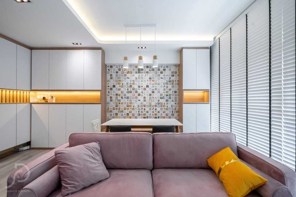 Contemporary Dining Room with Downlights and Dining Table