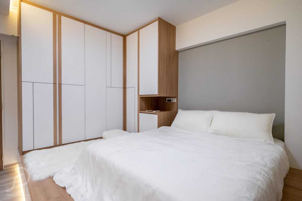 Contemporary Bedroom with Ceiling Light and Wardrobe
