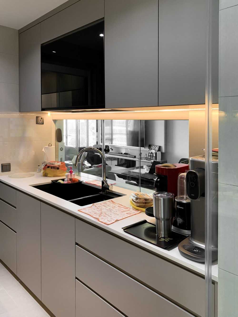 Scandinavian Kitchen with Kitchen Window and Kitchen Accessories