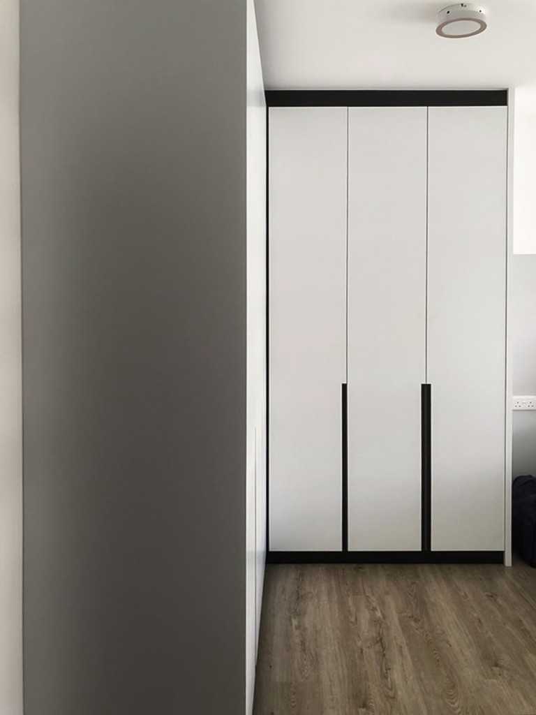 Scandinavian Bedroom with Wardrobe and Storage Cabinets